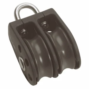 Size 2 35mm Plain Bearing Pulley Block Double With Fixed Eye