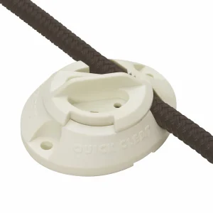 Large Plastic Quick Cleat White, upto 10mm Rope