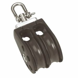 Size 2 35mm Plain Bearing Pulley Block Double With Swivel