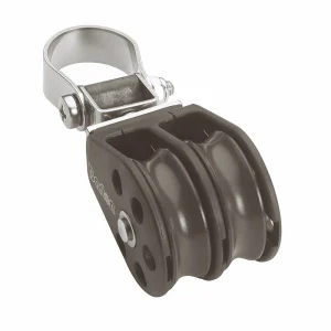Size 2 35mm Plain Bearing Pulley Double Stanchion Block