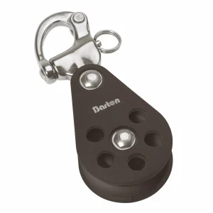 Size 6 64mm Plain Bearing Pulley Block With Snap Shackle