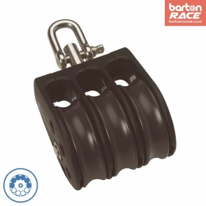 Size 1 30mm Ball Bearing Pulley Block Triple Block With Swivel