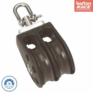 Size 2 35mm Ball Bearing Pulley Block Double Block With Swivel