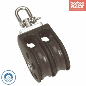 Size 3 45mm Ball Bearing Pulley Block Double Block With Swivel