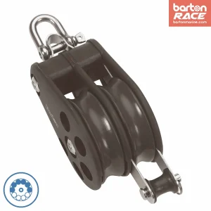 Size 5 54mm Ball Bearing Pulley Block Double Reverse Shackle & Becket