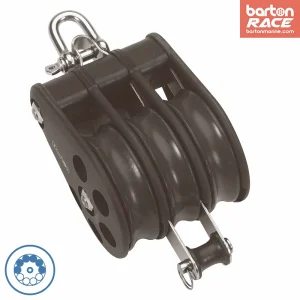 Size 5 54mm Ball Bearing Pulley Block Triple Reverse Shackle & Becket