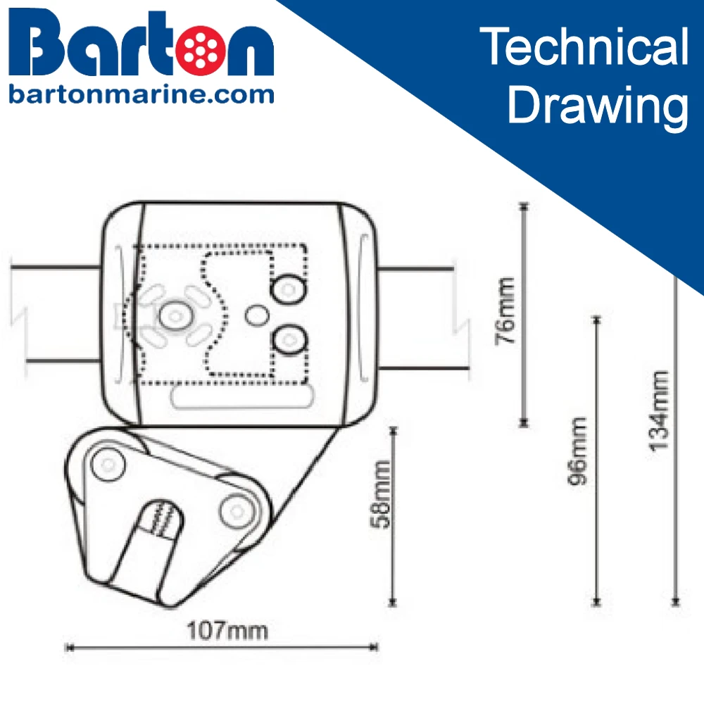 Size 1 (20000 Range) End Fitting - Technical Drawing