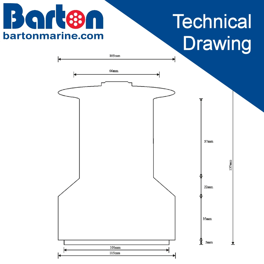 Dimensional Drawing - Nautilus Composite Winch Twin Speed 16:1 – 21201