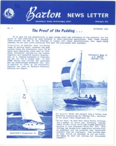 Barton Marine Newsletter September 1963