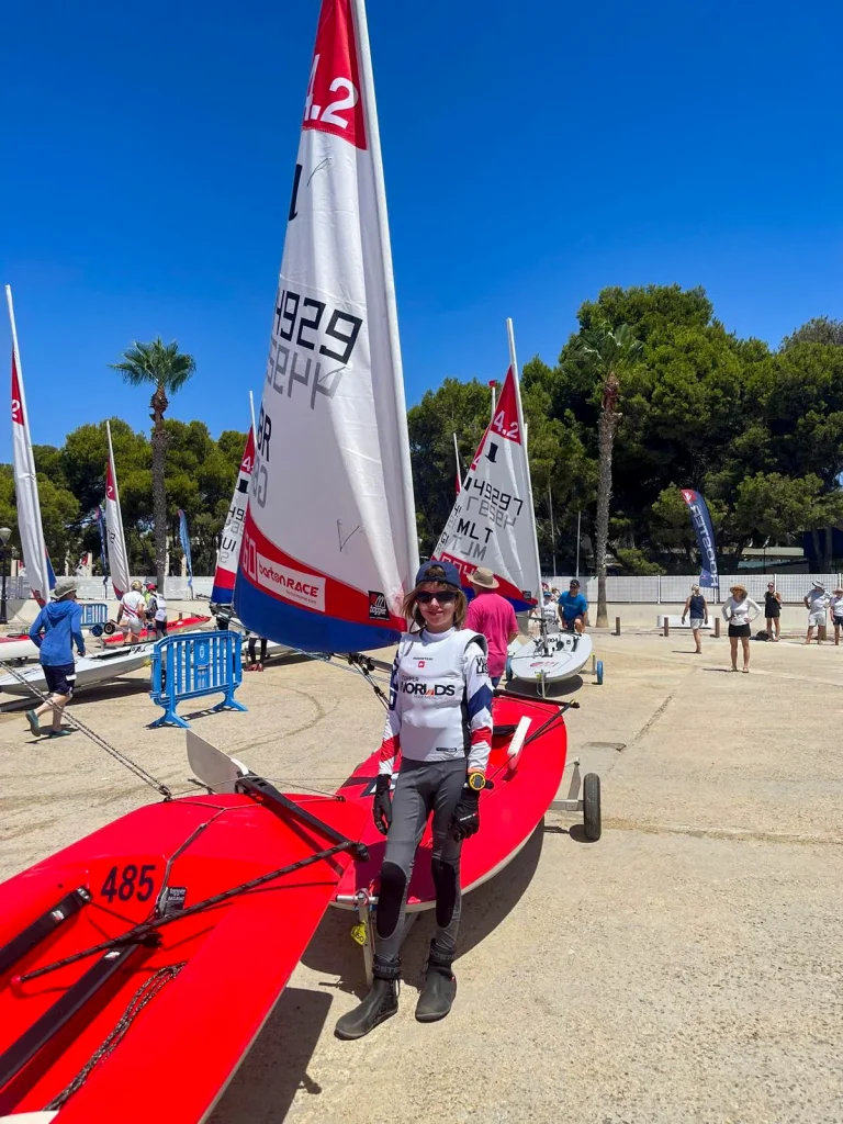 Ralph Preparing to sail at the Topper Worlds 2024