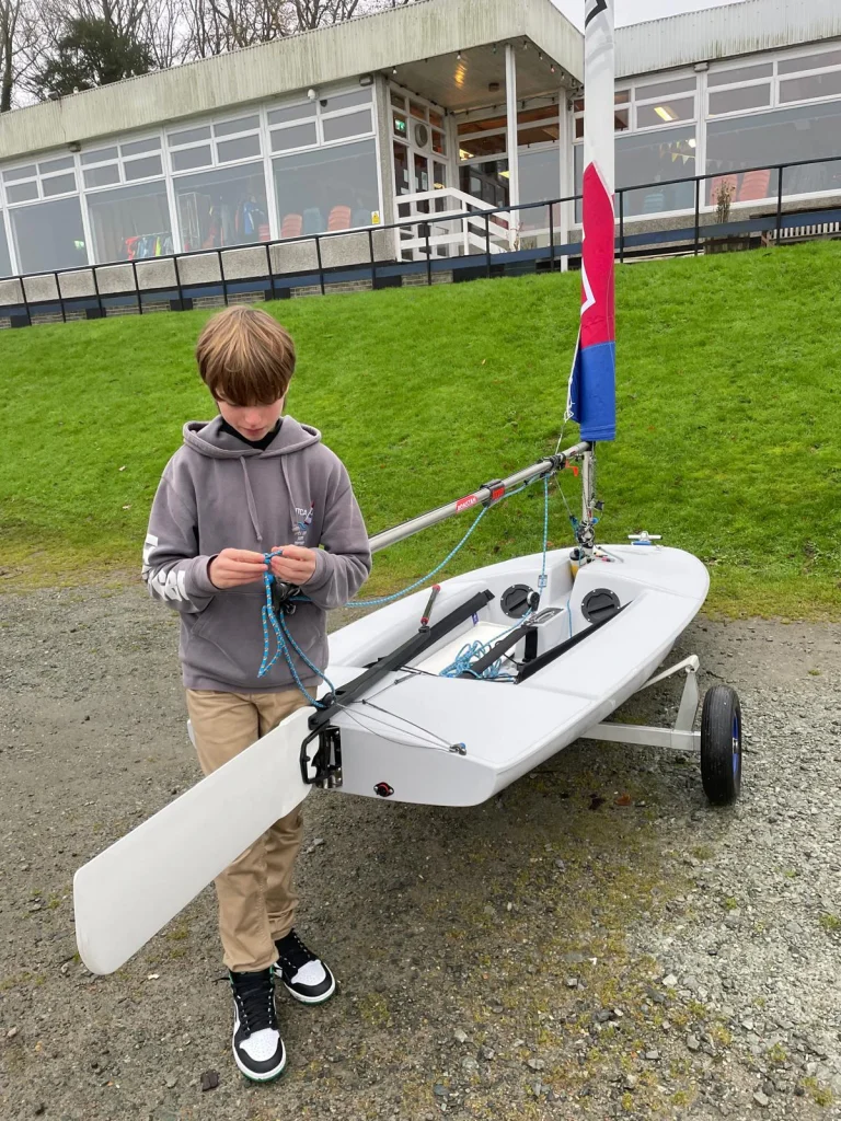 Ralph preparing for training out on the water