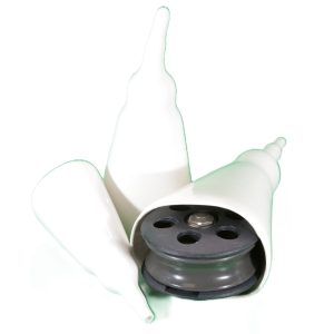 Size 2 PVC ‘Witches Hat’ Block Covers, White, 41160